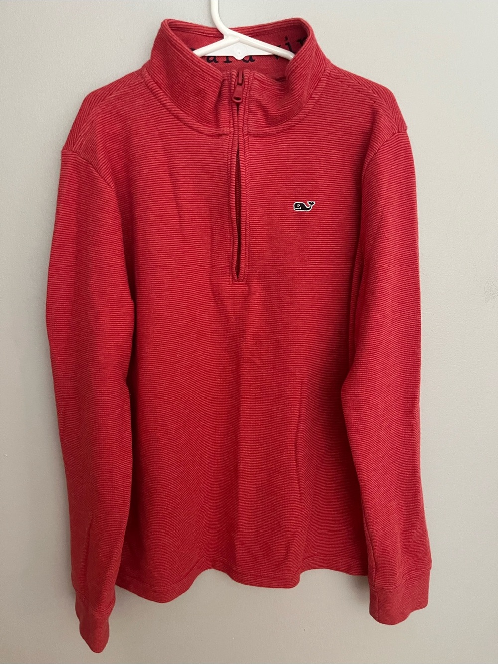 Vineyard Vines Red Quarter-Zip Pullover Sweatshirt